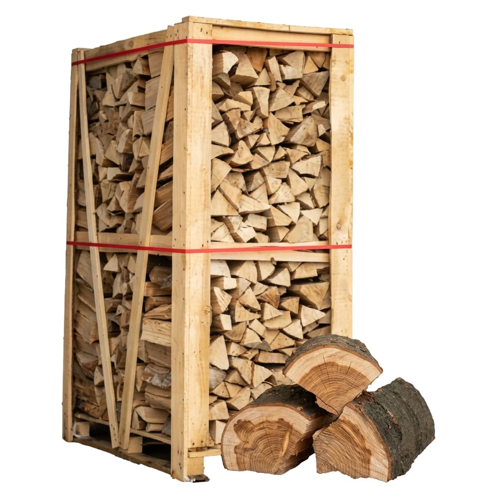 BoisPasCher — Lot 2 Palettes Bûches Chêne-Hêtre 50cm Économique