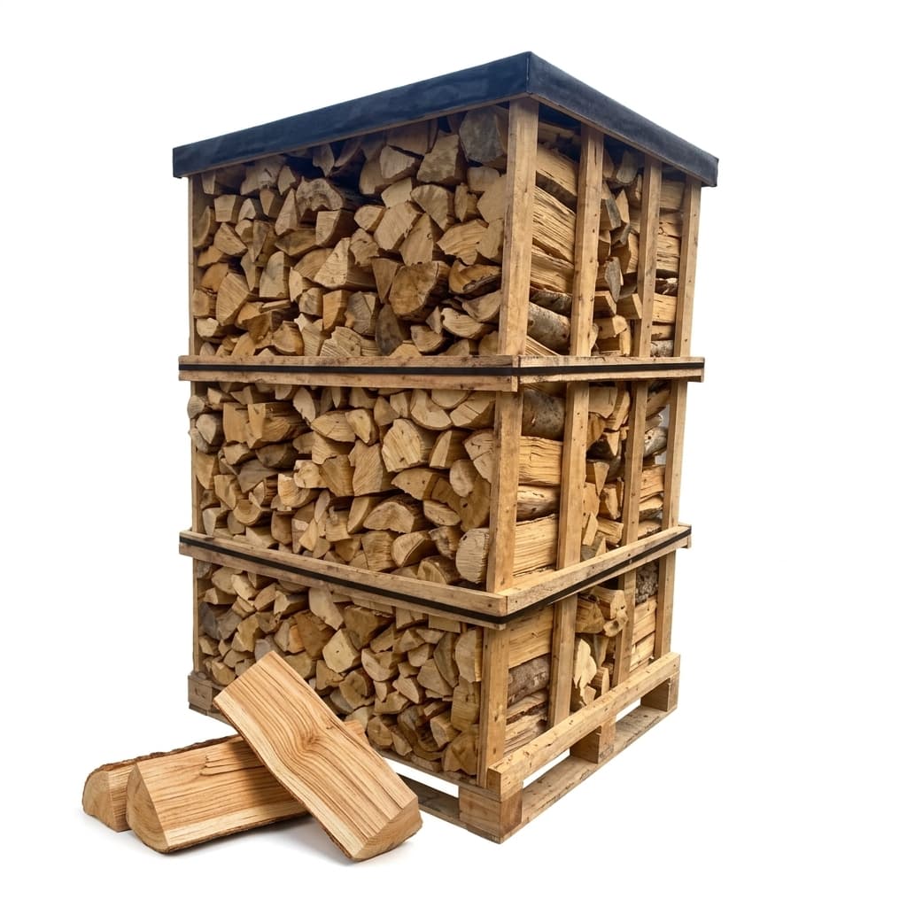 BoisPasCher — Palette 2 Stères Bûches 1m Feuillus Durs Prix Cassé