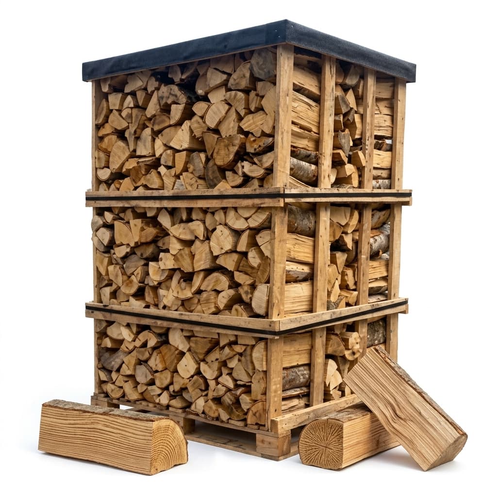 BoisPasCher — Palette 2,7 Stères Feuillus Durs 40cm Économique