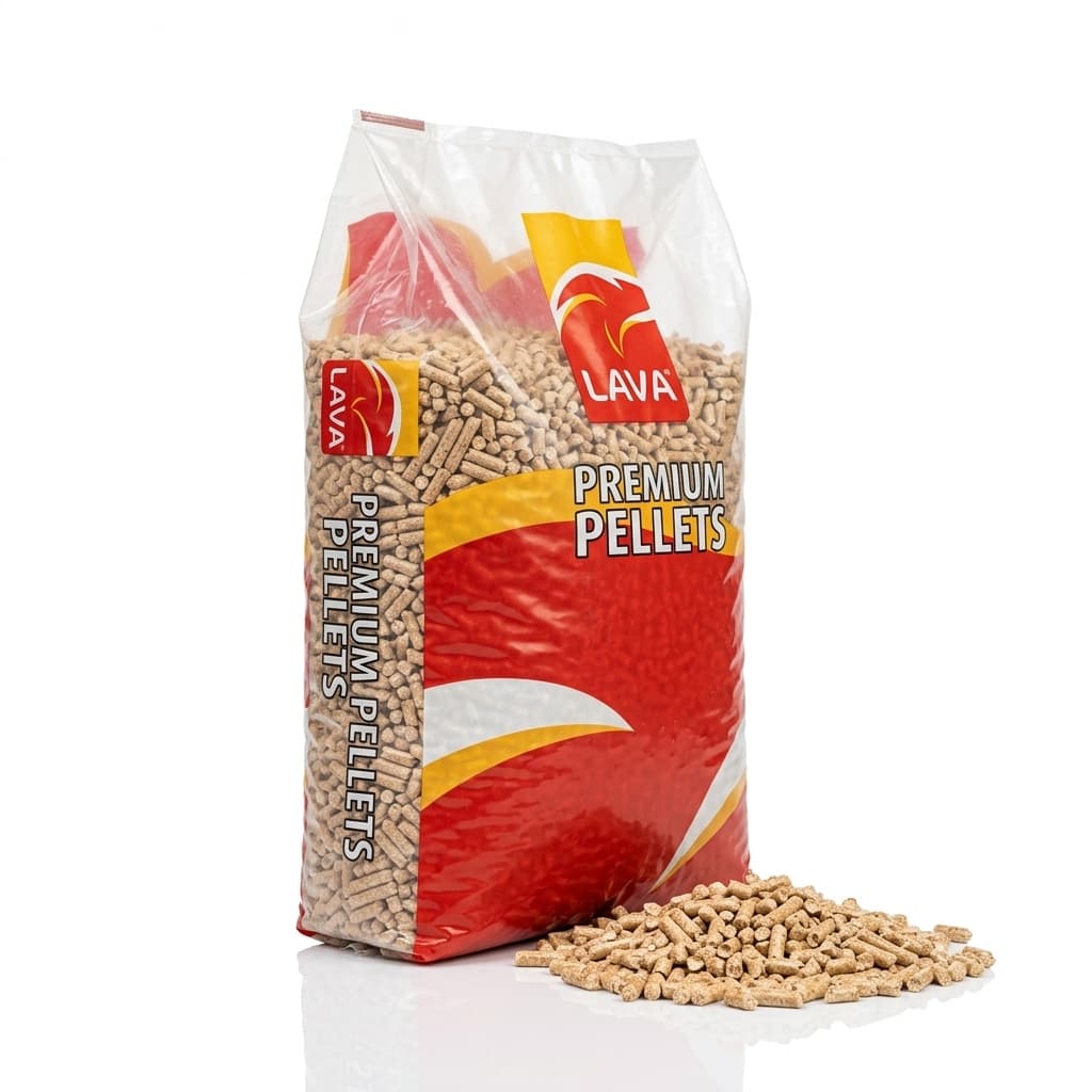 BoisPasCher — Pellets LAVA 100% Résineux 65 Sacs Combustion Intense
