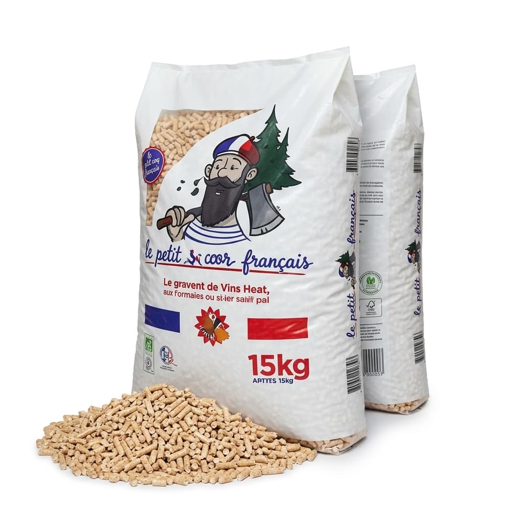 BoisPasCher — Pellets Le Petit Scieur Français 65 Sacs Artisanal