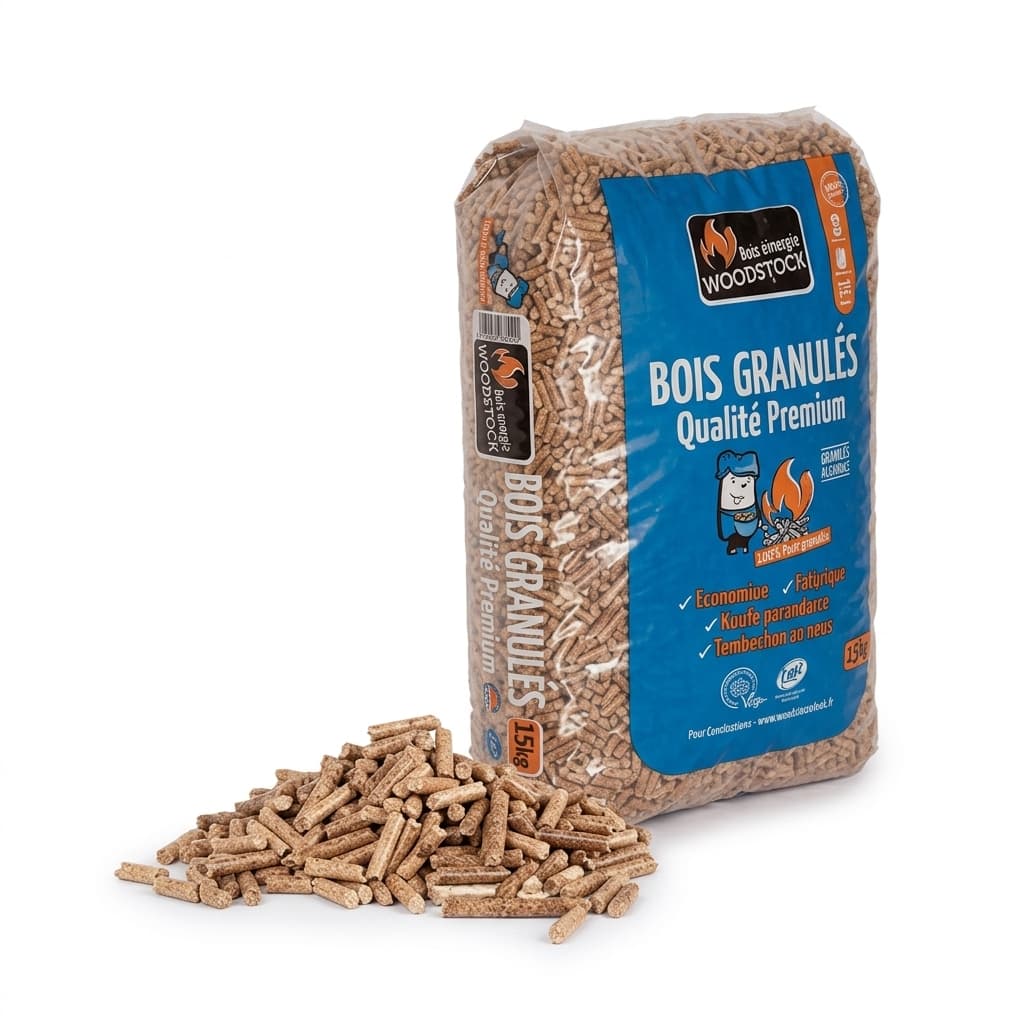 BoisPasCher — Granulés Woodstock Palette 78 Sacs Volume Max Promo
